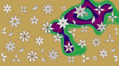 Tekstil veya kitap kapakları, imalat, duvar kağıtları, baskı, hediye paketi ve yapıştırma kitabı için çiçek eskizi geçmişi. Raster illüstrasyonu. Küçük ölçekli çiçeklerdeki basit sevimli desen.