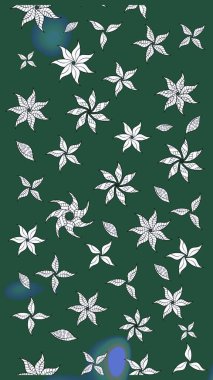 Küçük çiçekteki sevimli çiçek deseni. Güzel karalamalı çiçek desenli çizim. Güzel kumaş deseni. Raster illüstrasyonu.