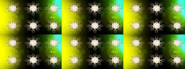 Renkli arka planda izole tatlı kar taneleri. Yuvarlak raster kar tanesi. Raster illüstrasyonu. Soyut kış altın süsü. Güzel kar tanesi..