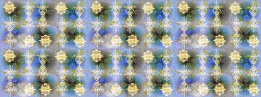 Güzel bir kış süsü. Renkli kar taneleri Raster çizimi. Raster mavisi, nötr ve gri kar tanesinden izole edilmiş..