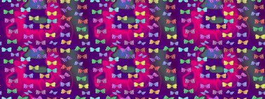 Renkli Kelebeklerle Bahar Arkaplanı. Güzel Kelebek Siluetleriyle Moda Dekorasyonu. Mor renkli Raster Arkaplanı. Kart, Davetiye, Yazdırma İçin Şirin Kadınsı Desen.