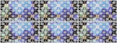 Çiçekli karalama şeklinde Raster çiçek deseni. Gri renkli çiçekler. Yumuşak, bahar çiçekli arka plan.