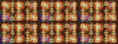 Kahverengi, sarı ve turuncu renkli çiçekler. Çiçek desenli eskiz, yaz çiçekleri. Düz Çiçek Elementleri Tasarımı. Renkli Bahar Teması çizim şablonu.