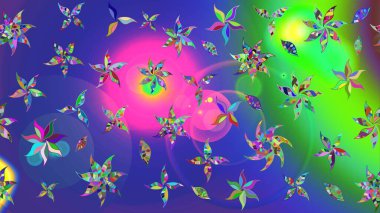 Raster Moda kumaş deseni. Şirin çiçekler. Çizgi çizimi deseni.