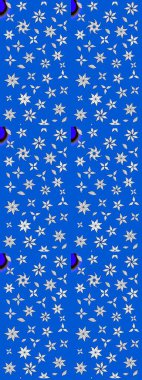 Raster illüstrasyonundaki çiçek desenli çizim. Suluboya tarzında mavi renkte çiçekler.