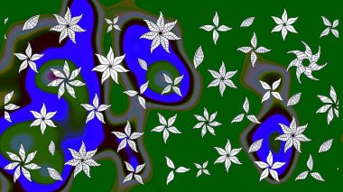 Çiçekler suluboya eskiz deseni. Raster Stili kumaş deseni.