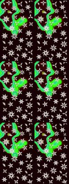 Çiçek desenli eskiz. Siyah renkli çiçekler. Tişört baskısı için çiçek boyama rasteriName.