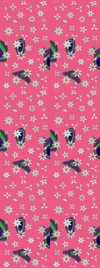 Tekstil, kumaş, kapaklar, duvar kağıtları, baskı, naylon, koleksiyon defteri, örgü, dekupaj için güzel bir eskiz. Oldukça eski bir besin torbası deseni, küçük pembe, çiçekler. Millefleurlar.