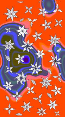 Küçük çiçekteki sevimli çiçek deseni. Raster illüstrasyonu. Tony 'nin kumaş kalıbını çiz. Modaya uygun kumaş deseni.