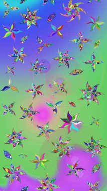 Bahar çiçekleriyle güzel bir çiçek deseni çizmişsin. Güzel kumaş deseni. Raster illüstrasyonu.