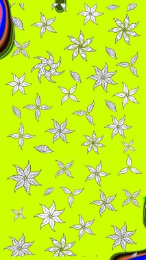 Çiçeksel elementlerle süslenmiş zarif raster dokusu. Küçük çiçekte hoş bir çiçek deseni var. Parlak çiçekli yeşil ve beyaz renkler üzerine soyut çizim deseni.