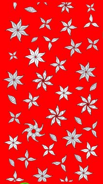 Düz Çiçek Elementleri Tasarımı. Renkli Bahar Teması eskiz kalıbı. Raster illüstrasyonundaki çiçek desenli çizim. Güzel kumaş deseni.