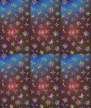 Kahverengi renkte kahverengi papatya deseni. Kahverengi renklerde. Raster illüstrasyonu.