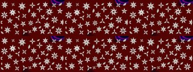 Hoş bir çiçek geçmişi var. Küçük bir çiçekte eskiz deseni. Güzel kumaş deseni. Raster illüstrasyonu.