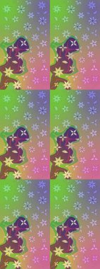 Sanat insana ilham verir ve doğal bir şekilde çiçek bırakır. Karalama çiçekleri çizim kalıbı. Yeşil ve nötr el çizimi desen. Raster deseni.