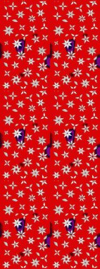 Raster illüstrasyonundaki çiçek desenli çizim. Düz Çiçek Elementleri Tasarımı. Renkli Bahar Teması eskiz kalıbı. Süslü kumaş deseni.