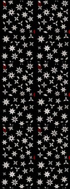 Çizgi çizimi kalıbı. Şirin çiçekler. Raster Moda kumaş deseni.