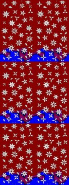 Hediye ambalaj kağıdı, tebrik kartları, posterler ve pankart tasarımı. Kırmızı ve nötr renklerde çiçekler. Raster düz çiçek çizim deseni.