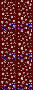 Düz Çiçek Elementleri Tasarımı. Sketch Colour Spring Theme eskiz kalıbı. Sevimli çiçek raster deseni. Kırmızı ve nötr renkte çiçekler.