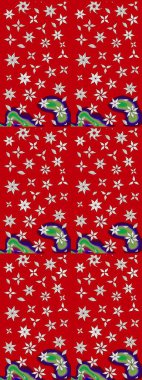 Düz Çiçek Elementleri Tasarımı. Çocuk stili. Renkli Bahar Teması eskiz kalıbı. Çiçekli çizim raster arkaplanı.