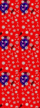 Elle boyanmış suluboya resim çizimleri, çiçekler ve bitkiler. Kırmızı ve nötr renkte çiçekler.