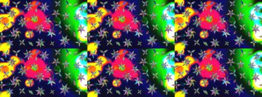 Suluboya tarzında mavi renkli çiçekler. Mavi renkte çiçeklerle birlikte çiçek deseni çiz.