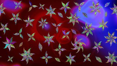 Kahverengi renkli çiçekler. Raster illüstrasyonu. Tropikal çizim çiçek deseni.