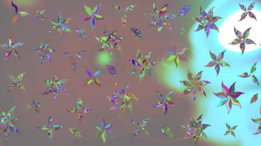 Hediye ambalaj kağıdı, tebrik kartları, posterler ve pankart tasarımı. Raster düz çiçek çizim deseni. Gri renkli çiçekler.