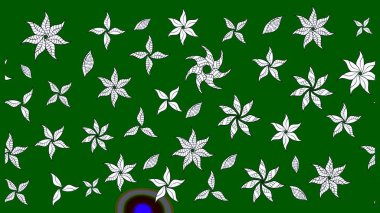 Hint süsü. Çizim kalıbı. Renkli süs kenarı. Yeşil ve nötr renklerde. Çiçek duvar kağıdı. Raster illüstrasyonu.