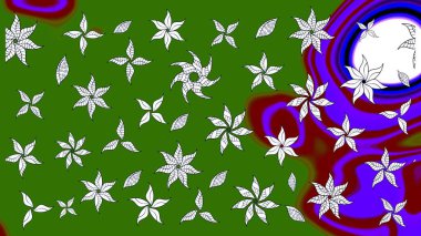 Raster illüstrasyonu. Bahar çiçekleriyle güzel bir çiçek deseni çizmişsin. Güzel kumaş deseni.