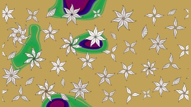 Raster deseni. Çiçekli çiçek deseni, suluboya. Süslü kumaş deseni.