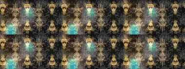 Desen, çizim, çiçek sınırı. Çiçek çelengi. Kıvırcık, parlak örgü. Eski moda arka plan. Güzel, parlak, pürüzsüz kumaş, tuval. Raster illüstrasyonu.