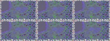 Mor ve nötr renklerdeki renkli kelebeklerin kusursuz arka planı. Raster illüstrasyonu. Tekstil, duvar kağıtları, web sayfası arkaplanları, yüzey dokuları için mükemmel.