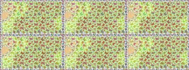 Raster illüstrasyonu. Giysi tarzı için tarafsız ve bej arkaplan dekorasyonu. Fantezi renkli resimler koleksiyonu. Farklı renkte kelebeklerden kusursuz. Tasarım için Raster Kelebekleri.