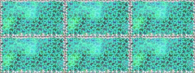 Parmak izi dokuları için sevimli kelebek deseni. Mavi ve yeşil kelebek deseni. Raster illüstrasyonu. Giysi tasarımı için dekor arkaplanı.