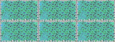 Kelebekler, yeşil ve mavi renklerde kusursuz desenlere sahipler. Şirin Raster çizimi. Web sayfası arkaplanları, duvar kağıtları, tekstil, yüzey dokuları için mükemmel.