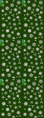 Arkaplan dokusu, duvar kağıdı, yeşil renkli çiçek teması. Soyut etnik raster çizim kalıbı. Kabile sanatı boho baskısı, klasik çiçek arkaplanı.