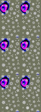 Düz Çiçek Elementleri Tasarımı. Renkli Bahar Teması eskiz kalıbı. Raster..