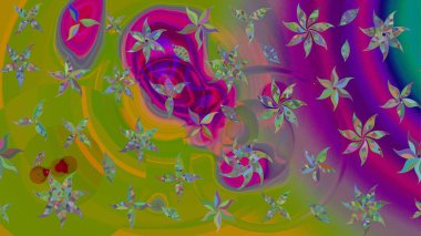 Klasik çiçek desenli. Yumuşak pamuk tasarımı. Raster 'ın taze dokusu. Yumuşak fayans. Paketleme, tekstil, duvar kağıdı için çiçek arkaplanı.