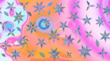 Tekstil için suluboya eskiz deseni. El çizimi çiçek çizimi deseni (fayans). Şirin çiçekler, desenli, nötr ve pembe renklerle renkli çizim deseni.