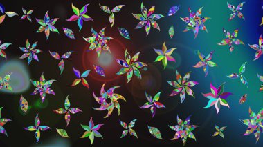 Raster deseni. Çiçekli çiçek deseni, suluboya. Süslü kumaş deseni.