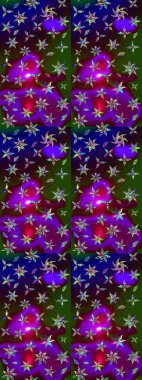 Eskiz klasiği. Renkli Bahar Teması eskiz kalıbı. Raster Şirin kumaş deseni. Düz Çiçek Elementleri Tasarımı.