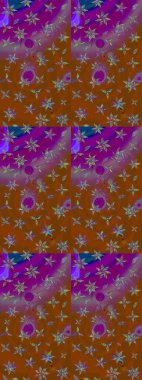 Raster illüstrasyonu. Tekstil veya kitap kapakları, imalat, duvar kağıtları, baskı, hediye paketi ve yapıştırma kitabı için çiçek eskizi geçmişi. Küçük ölçekli çiçeklerdeki basit sevimli desen.