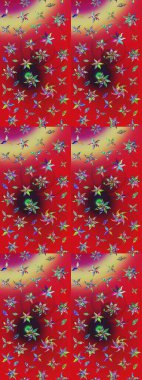 Renkli Bahar Teması eskiz kalıbı. Çiçek deseni. Düz Çiçek Elementleri Tasarımı. Raster illüstrasyonu. Chichi kumaş deseni çiz.