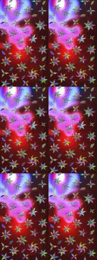 Kahverengi ve kırmızı renkte çiçekler. Küçük çiçekte sevimli çiçek deseni var..