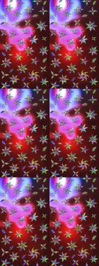 Kahverengi ve kırmızı renkte çiçekler. Küçük çiçekte sevimli çiçek deseni var..