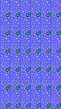 Raster illüstrasyonundaki çiçek desenli çizim. Renkli Bahar Teması eskiz kalıbı. Güzel kumaş deseni. Düz Çiçek Elementleri Tasarımı.