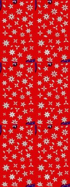 Gömlek, arka plan modelini çiz. Tropik çiçekler. Kırmızı ve nötr renkte çiçekler.