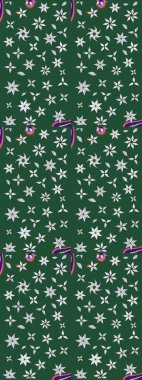 Raster illüstrasyonu. Yeşil ve nötr renklerde çiçekler. Çizim çiçek deseni duvar kağıdı için kullanılabilir.