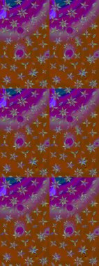 Raster illüstrasyonu. Tekstil veya kitap kapakları, imalat, duvar kağıtları, baskı, hediye paketi ve yapıştırma kitabı için çiçek eskizi geçmişi. Küçük ölçekli çiçeklerdeki basit sevimli desen.